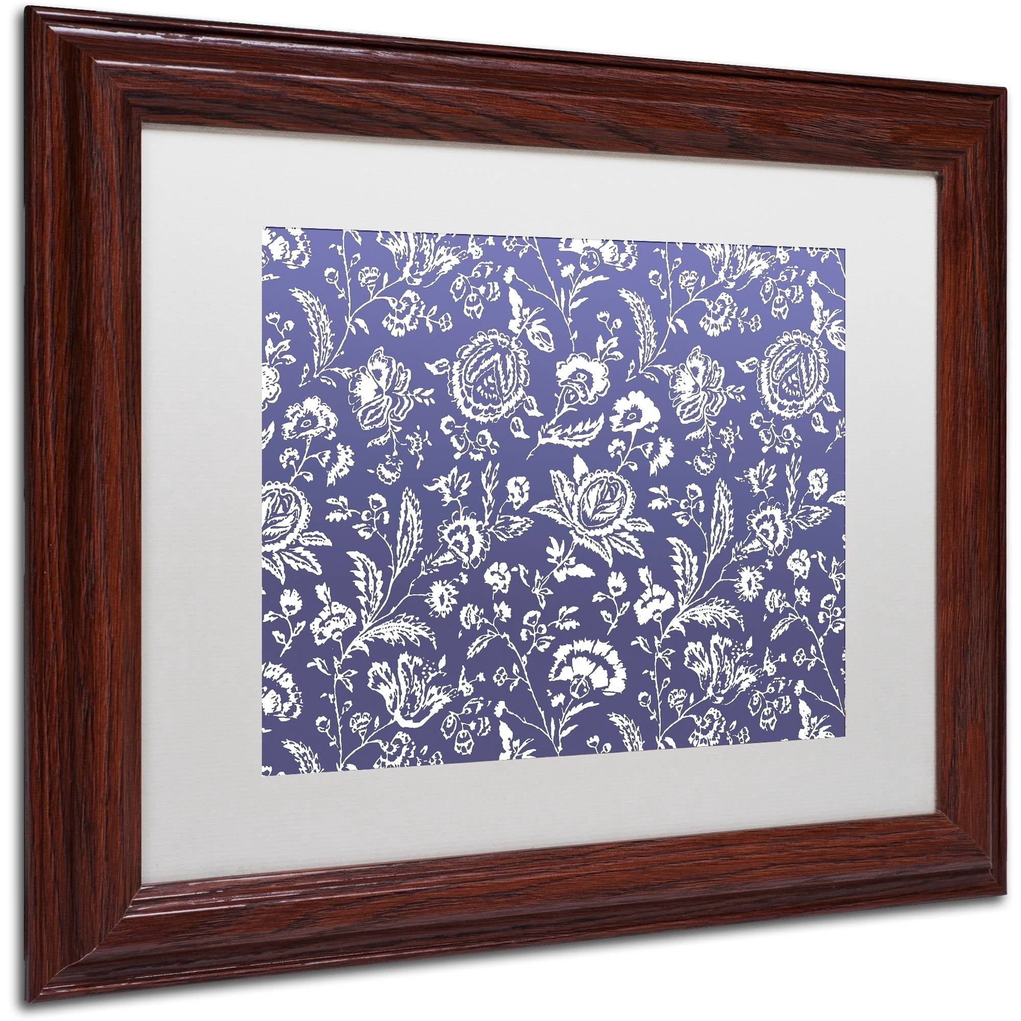 Trademark Fine Art "Toile Fabrics X" Canvas Art by Color Bakery White Matte, Wood Frame