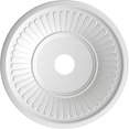 thumbnail image 5 of Ekena Millwork 22"OD x 3 1/2"ID x 1"P Berkshire Thermoformed PVC Ceiling Medallion (Fits Canopies up to 10 1/8"), Universal Aged Metallic Vintage Gold, 5 of 10