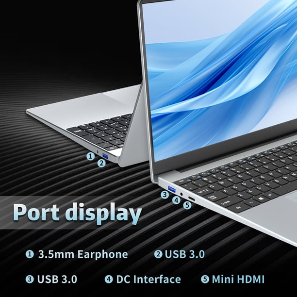 Ordinateur Portable Ruzava 15,6" – Celeron N5095, 8Go RAM, 256Go SSD, Win11 Pro, 5G WiFi