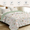 thumbnail image 2 of Davulos Butterfly Quilt for Queen Size Bed,3 Pieces Watercolor Butterfly Botanical Bedspread Coverlet Set,Nature Reversible Bed Cover Women Bedding Set for All Season, 2 of 9