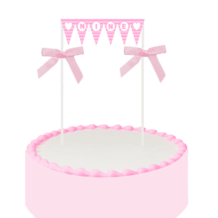 9th Birthday / Anniversary Cake Food Decoration Bunting Banner Topper