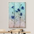 thumbnail image 3 of wall26 Canvas Print Wall Art Blue Watercolor Daisies on Wood Panels Nature Wilderness Digital Art Realism Chic Colorful Multicolor Ultra for Living Room, Bedroom, Office - 32"x48", 3 of 5