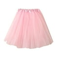 thumbnail image 1 of Fgnfyis Jupes de Carnaval pour Femmes Jupes pour Dames Couleur Unie Courte Mode Jupe Tutu Plissée Jupe de Danse Maille Dure pour Performance sur Scène Jupe de Ballet Rose A, 1 of 3