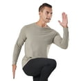 thumbnail image 5 of TOPTIE Men's Dry Fit Long Sleeve Sport T Shirts for Athletic Running, Casual Workout-Brown-M, 5 of 8