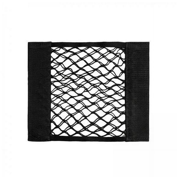 GUOOL 2 X Filet à Bagages Universel, Organisateur de Filet Élastique, Autocollant Mural comme Poche Supplémentaire, Organisateur Intérieur pour Accessoires de Voiture, Noir, 4 Pcs