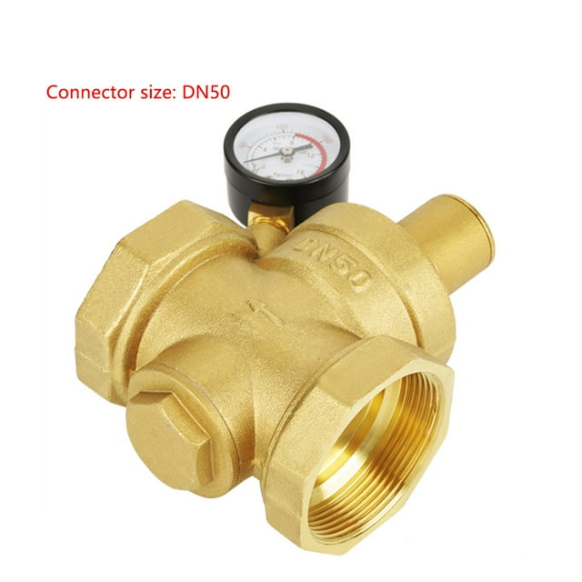 Brass Durable With Adjustable Gauge Water Pressure Reducer Pressure Reducer, Pressure Reducing Valve, For Most Tap Water Equipment