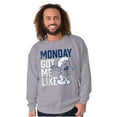 thumbnail image 5 of Sleepy Smurf Monday Got Me Like Funny Sweatshirt for Men or Women Brisco Brands S, 5 of 6
