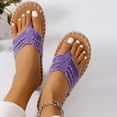 thumbnail image 5 of Summer Sandals Clearance, Xunlbb Women's Fashion Casual Clip-Toe Spring And Summer New Breathable Fisherman Flat Sandals(Purple,Size:41), 5 of 7