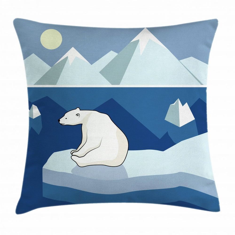 eddie bauer cozy polar bear throw pillow
