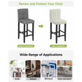 thumbnail image 3 of Light Green Lines Bar Stool Covers Set of 4, Retro Minimalist Stripes Pattern Stretch Washable Bar Chair Covers with Backs, Removable Pub Counter Height Chair Cover for Kitchen Dining Room Cafe, 3 of 7