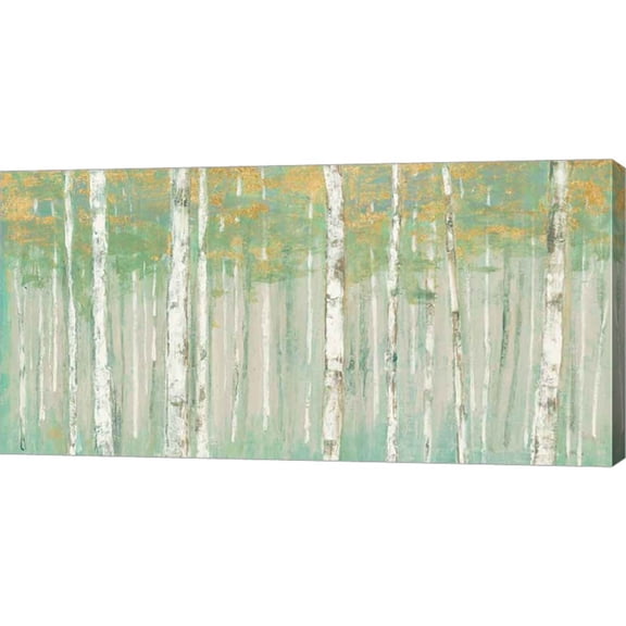 Great Art Now Birchs at Sunrise Gold Crop by Julia Purinton, Canvas Wall Art, 39.75W x 20H
