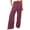 Wine Red, variant on YUANGUANST Womens Dress Pants Women's Solid Loose Relaxed High Waist Pocket Wide Leg Pants Business Work Casual Pants