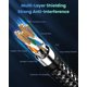 thumbnail image 3 of Cable Ethernet BUSOHE Cat 8, 20 pies, 40 Gbps, 2000 Mhz, RJ45, dorado, 3 of 7