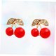 thumbnail image 4 of Houderco Pendientes De Cereza Con De Pedrería Para Regalo En Ocasiones Especiales, 4 of 8