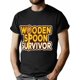 thumbnail image 1 of Camiseta de "Superviviente de la Cuchara de Madera", cuello redondo, manga corta, corte regular, informal, cómoda y transpirable, ideal para primavera, verano, vacaciones y ocio., 1 of 7