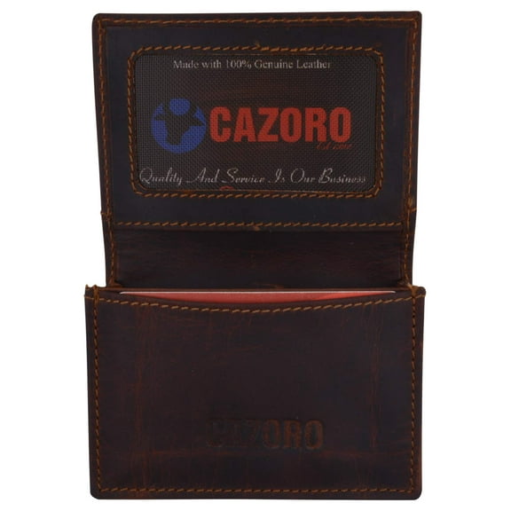 RFID Premium Vintage Leather Men's Expandable Credit Card ID Holder Wallet