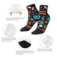 thumbnail image 3 of Goofa Creative Transport Pattern Non Slip Socks with Grips for Elderly, Crew Socks Yoga Hospital Socks Cushioned Sole Gripper Socks for Men Women, 3 of 5