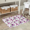 thumbnail image 7 of Rateoe Rose Flowers Pattern Flannel Door Mat Indoor Outdoor Entrance, Waterproof All-Weather Doormat,Fade Resistant, Low Profile Entryway Mat 16x24in, 7 of 7