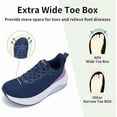 thumbnail image 4 of JOYFON Wide Toe Box Walking Shoes Arch Support Plantar Fasciitis Sneakers Orthotic Tennis Shoes Roseblue Size 7.5, 4 of 7
