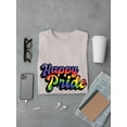 thumbnail image 3 of Happy Pride Bubblegum Text T-Shirt Men -Smartprints Designs, Male Small, 3 of 4