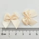 thumbnail image 3 of Xiao Hua 200 mini lazos de cinta de satén con flores de 2,5 x 1,9 cm, apliques para manualidades, color beige, 3 of 3