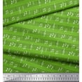 thumbnail image 3 of Soimoi Green Cotton Duck Fabric Notes Musical Instrument Print Fabric by the Yard 56 Inch Wide, 3 of 3