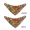 thumbnail image 3 of Rateoe Hippie Peace Love Print Pet Scarf for Dogs and Cats – Stylish Reflective Design, Breathable & Durable Pet Bandana with Quick-Release Buckle-Large, 3 of 5