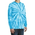 thumbnail image 4 of Men's Specialty Tie-Dye Long Sleeve Throwback Look Tee Turquoise 3X-Large, 4 of 5