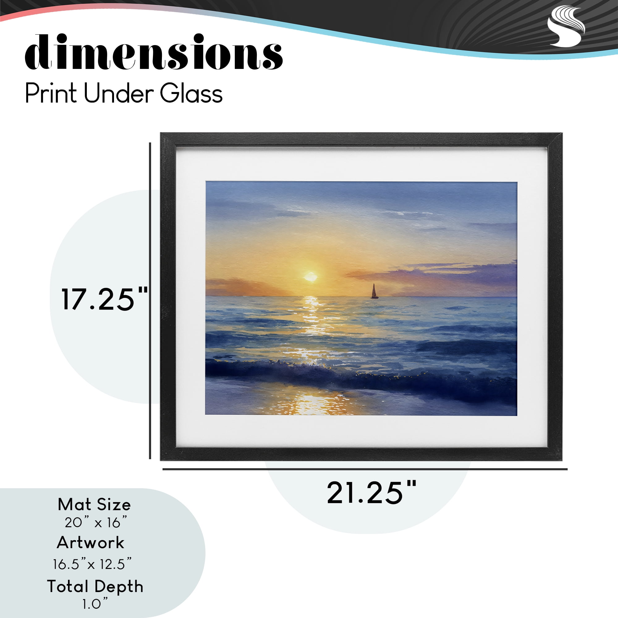 Stupell Industries Sails To The Sun At Sea Black Framed Print Under Glass, design by Franklyn Gregory