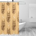 thumbnail image 2 of Rateoe German Shepherd Dog Shower Curtain - Fancy Bathroom Shower Curtain Sets - Waterproof Shower Curtain with Hooks with 12 Plastic Hooks 72x72 Inches, 2 of 5