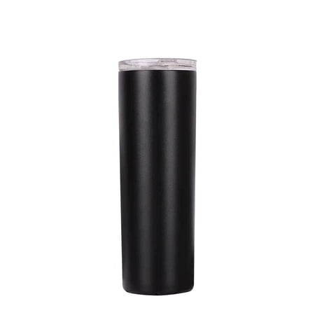 

Buodes Coffee Cups K Cups Ultra-Thin Water Cup with Lid Stainless Steel Straw and Cleaning Brush Plastic Cups