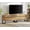 Oak, variant on WAMPAT Modern TV Stand for TVs up to 75 inch, 2 in 1 Entertainment Center TV Console with Storage Cabinets and Metal Base,Media Console for Living Room,Oak