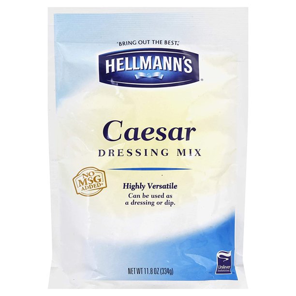 Hellmanns Caesar Salad Dressing Dry Mix Pouch No added MSG, 0g Trans