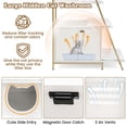 thumbnail image 6 of Costway Petsite Large Cat Litter Box Enclosure 2-in-1 Hidden Cat Washroom Furniture with Storage White, 6 of 10