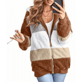 thumbnail image 2 of Womens Plus Size Jacket Oversized Soft Fleece Fuzzy Zip Up Hoodie Lined sweatshirts Zipper Fluffy Warm Coat Outwear with Pockets, 2 of 7