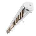 thumbnail image 2 of Awntech 10' x 8' Full Cassette Left Motorized Patio Retractable Awning, Brown/Tan Stripe, 2 of 7