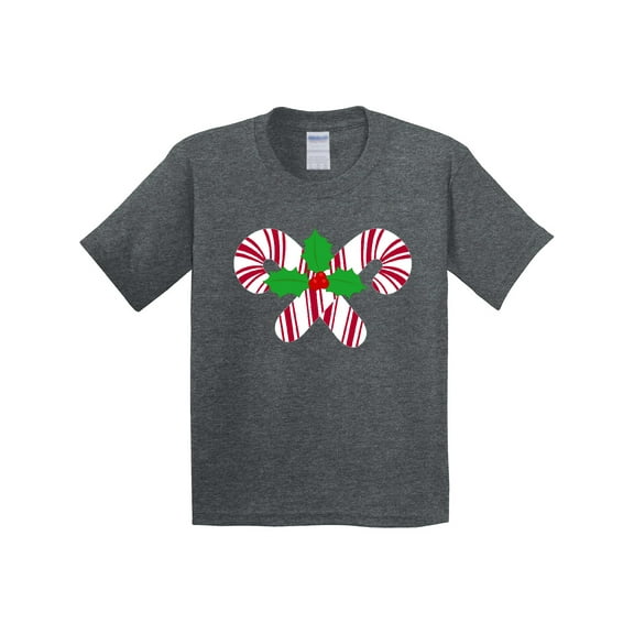 Inktastic Candy Canes and Holly Christmas Youth T-Shirt