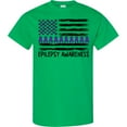 thumbnail image 3 of Inktastic Epilepsy Awareness Purple Ribbons and Flag T-Shirt, 3 of 5