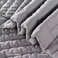 thumbnail image 3 of KASENTEX Quilt Mini Set-Stone Washed-Super Soft Bedspread-Light Weight-White Down Alternative Microfiber Fill-Machine Washable-Solid Colors, Twin + 2 Shams, Grey, 3 of 5