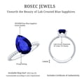 thumbnail image 5 of Rosec Jewels Lab Grown Blue Sapphire Engagement Ring for Women - 3 Carat - AAAA Quality - Sapphire Ring With Hidden Diamond, 10K White Gold, US 11.00, 5 of 8