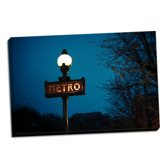 Gango Home Decor Paris Metro I by Erin Berzel (Ready to Hang); One 36x24in Hand-Stretched Canvas