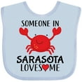 thumbnail image 3 of Inktastic Someone in Sarasota Loves Me Boys or Girls Baby Bib, 3 of 4