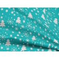 thumbnail image 4 of oneOone Rayon Turquoise Blue Fabric Snowflake,Star & Tree Fabric For Sewing Printed Craft Fabric By The Yard 56 Inch Wide, 4 of 5