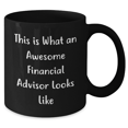 thumbnail image 2 of Funny Financial Advisor Gifts from Family to Dad's Awesome Job, This Is What Awesome Financial Advisor Looks Like on Black Coffee Mug for Father's Day, 2 of 4