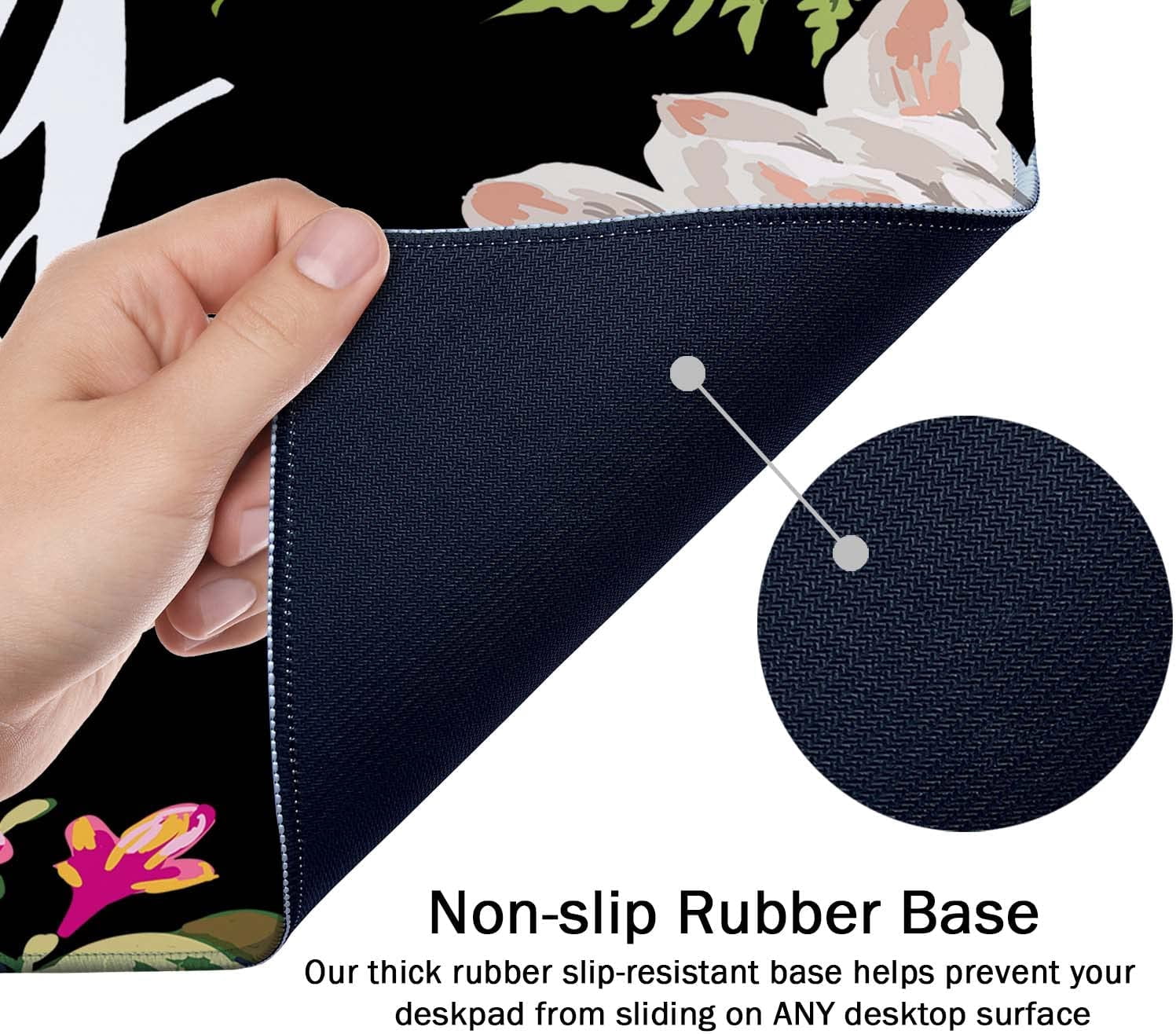 Desk Mat, Extended Gaming Mouse Pad (35.5x15.7 in), Large Non-Slip Rubber Base Mousepad with Stitched Edges, Waterproof Keyboard Mouse Mat Desk Pad for Work, Game, Office, Home - Thug Life