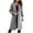 Gray, variant on Winter Dresses for Women 2025 Womens Fall Fashion 2025 Solid Color Lapel Zipper Woolen Cardigan Long Sleeved Top Jacket