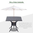 thumbnail image 4 of 36" Patio Dining Table, Outdoor Bistro Table with 2" Umbrella Hole, Cast Aluminum Frame, For Garden, Balcony, Black, 4 of 7