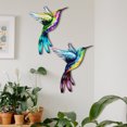 thumbnail image 3 of Art Big Hummingbird Metal Wall Hanging Decor with Realistic Details, Spray-Painted Colors for Vibrant Outdoor Display, Easy Hang with Hooks for Garden or Living Room, 3 of 5