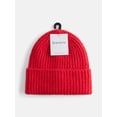 thumbnail image 2 of Scenario Women's Rib Knit Beanie, Red Rooster, 2 of 3