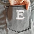 thumbnail image 2 of Clearance! Iron Cobble On Clothes AZ Sew Decorative Letter Cobble Glitter Letters Applique Rhinestone Pearl English Letters For DIY Craft Supplies, 2 of 4